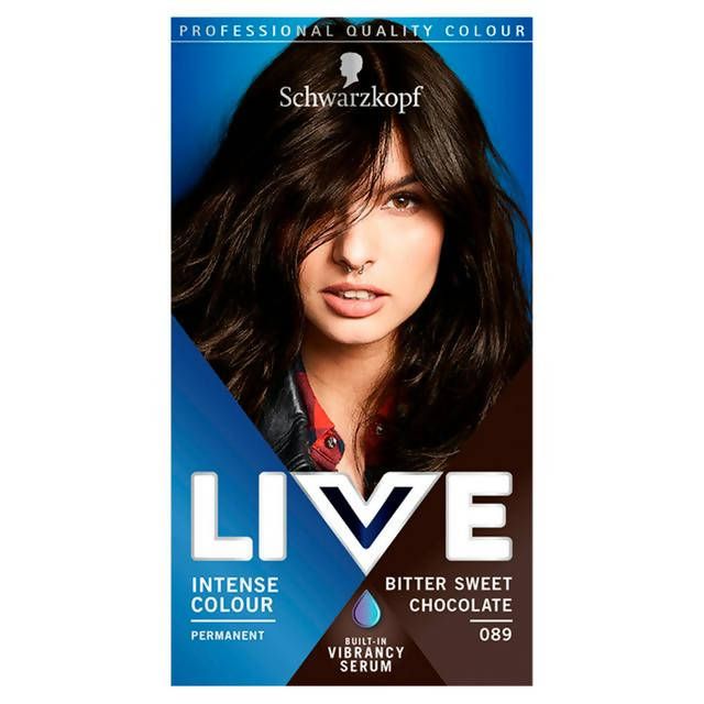 Schwarzkopf Live Intense Colour Permanent Hair Dye Bitter Sweet Chocolate 089