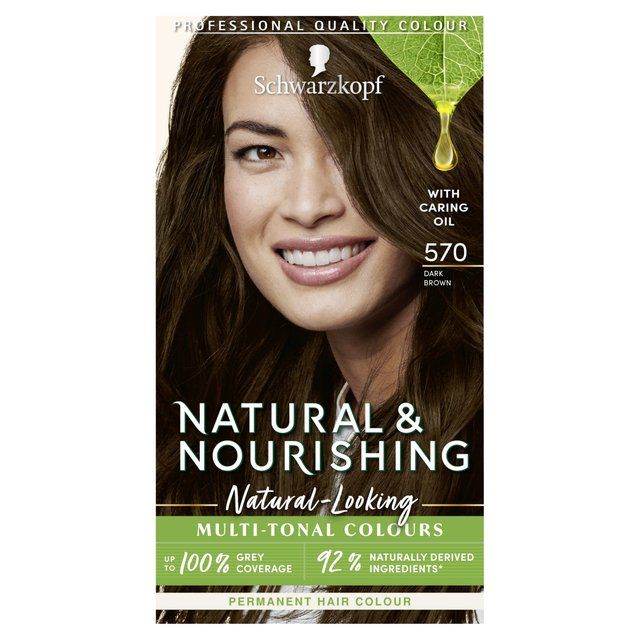 Schwarzkopf Natural &amp;amp; Nourishing 570 - Dark Brown Permanent Hair Dye   143g