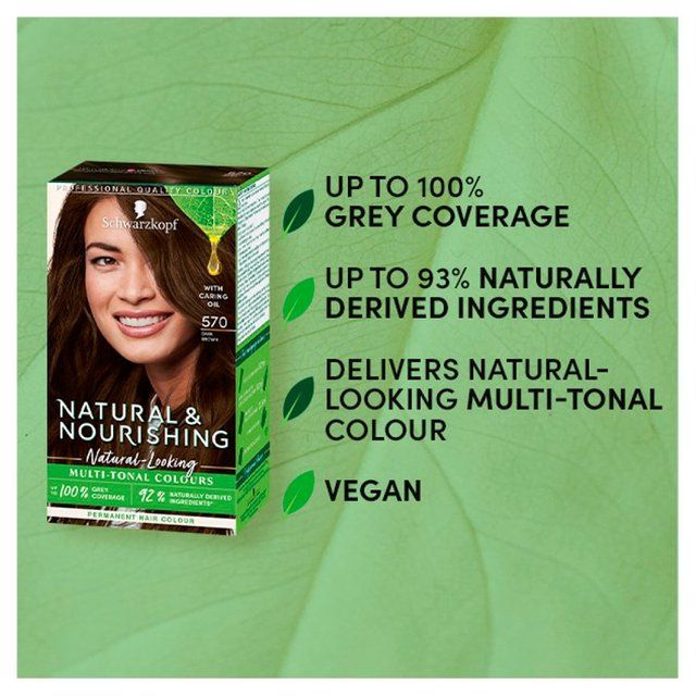 Schwarzkopf Natural &amp;amp; Nourishing 570 - Dark Brown Permanent Hair Dye   143g