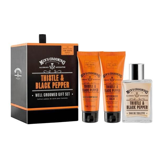Scottish Fine Soaps Thistle &amp;amp; Black Pepper Well Groomed Gift Set