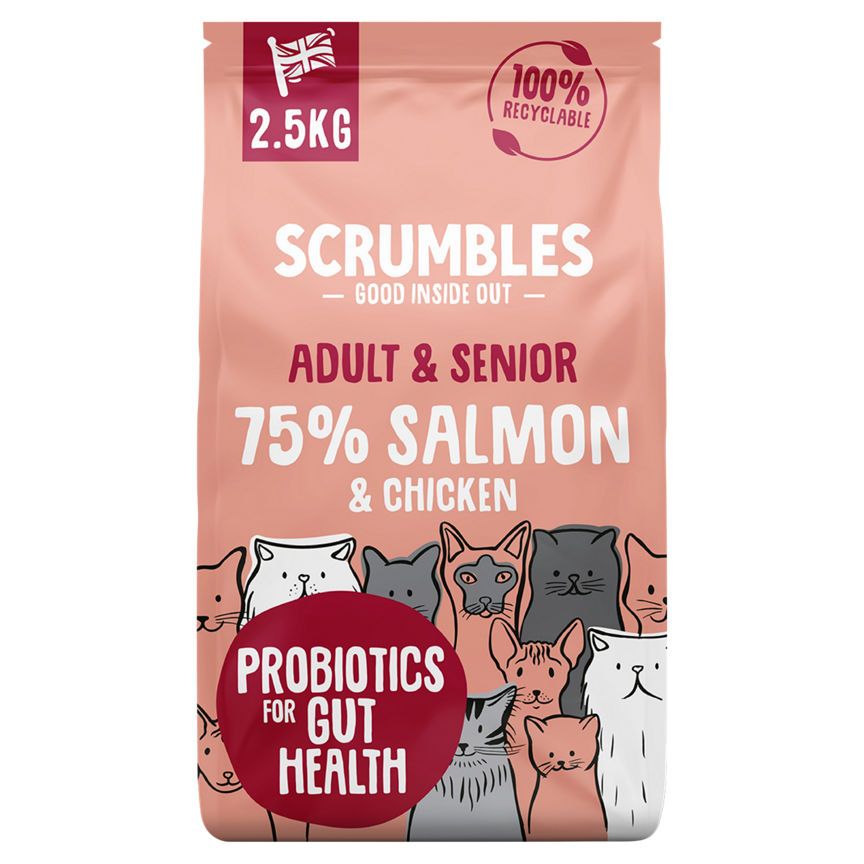Scrumbles Adult &amp;amp; Senior 75% Salmon &amp;amp; Chicken 2.5kg
