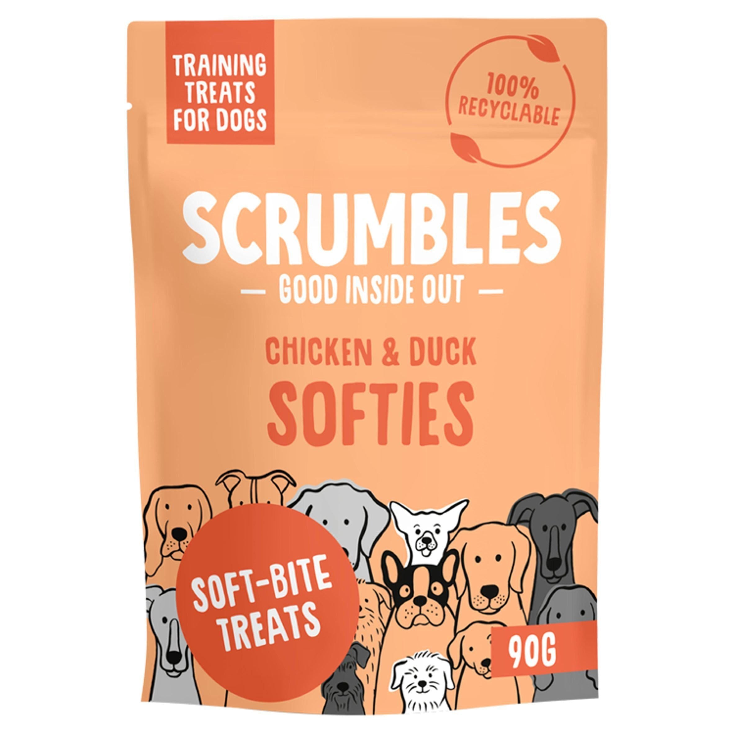 Scrumbles Chicken &amp;amp; Duck Natural Dog Treats 90g
