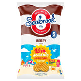 Seabrook Crinkle Cut Beefy Crisps   6 per pack