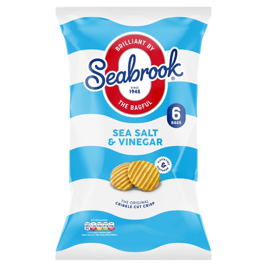 Seabrook Crinkle Cut Salt &amp;amp; Vinegar Multipack Crisps