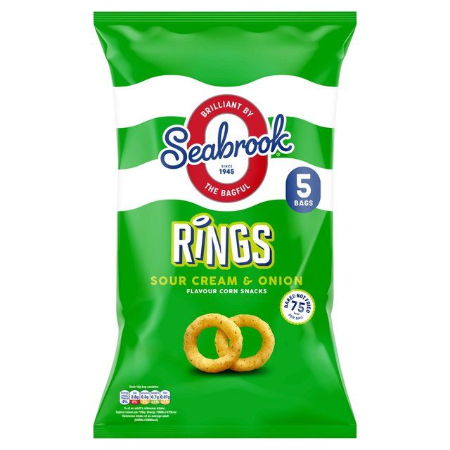 Seabrook Loaded Rings Sour Cream &amp;amp; Onion   5 per pack