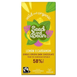Seed &amp;amp; Bean Organic Dark Chocolate Bar 58% Lemon &amp;amp; Cardamom   85g