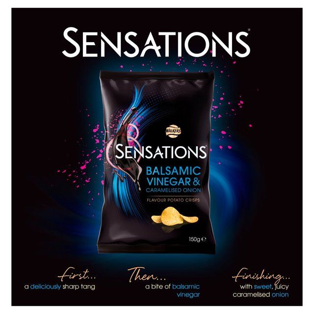 Sensations Balsamic Vinegar &amp;amp; Caramelised Onion Sharing Bag Crisps   150g