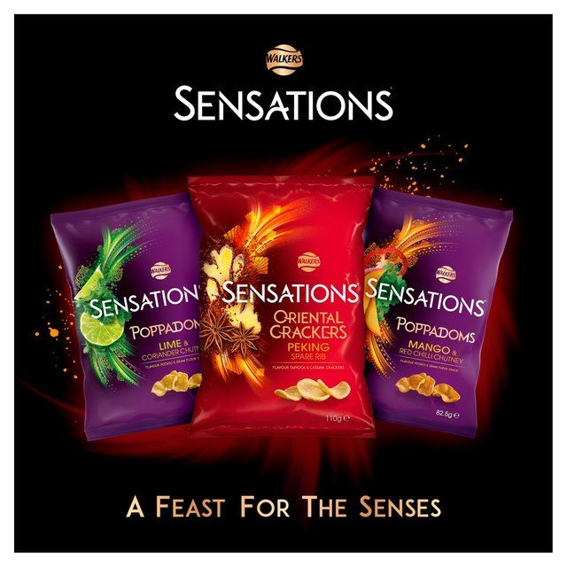 Sensations Lime &amp;amp; Coriander Chutney Sharing Bag Poppadoms   82.5g