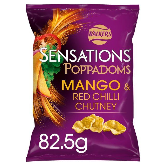 Sensations Mango &amp;amp; Chilli Chutney Sharing Bag Poppadoms   82.5g