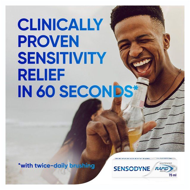 Sensodyne Rapid Relief Sensitive Whitening Toothpaste   75ml