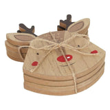 Set of 4 Reindeer Coasters   4 per pack