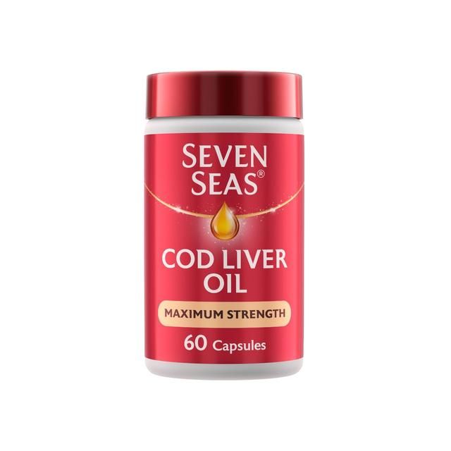 Seven Seas Cod Liver Oil Max Strength Omega-3 &amp;amp; Vitamin D Capsules   60 per pack