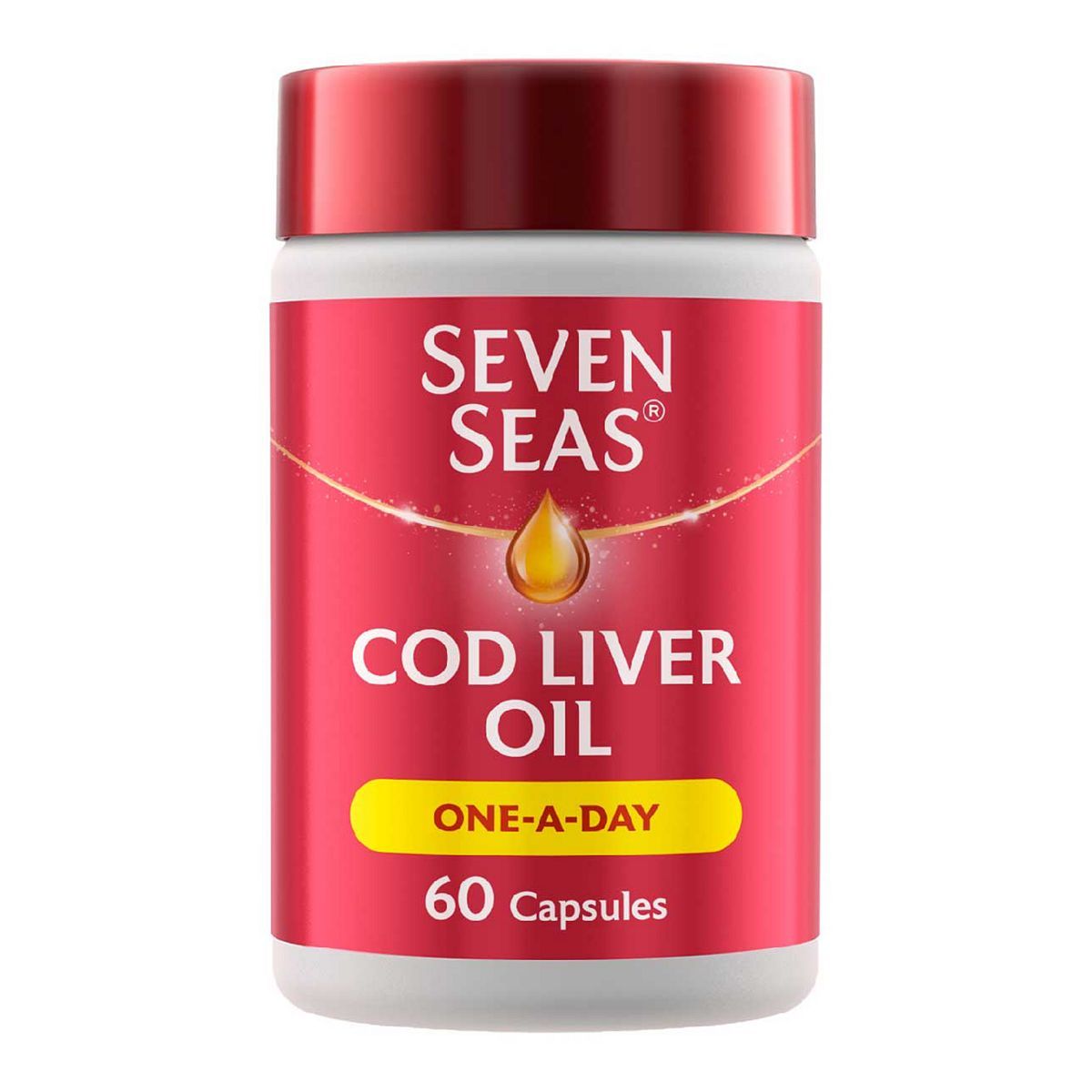 Seven Seas Cod Liver Oil One-A-Day Omega-3 Fish Oil &amp;amp; Vitamin D 60 Capsules