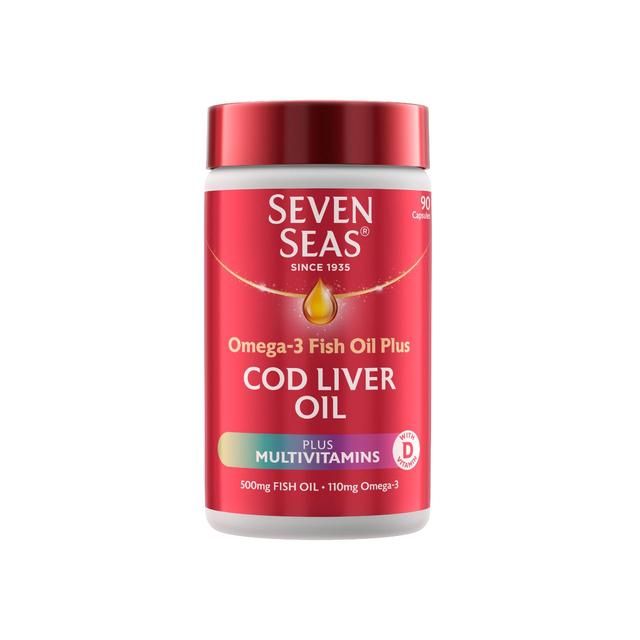Seven Seas Cod Liver Oil Plus Multivitamins Omega-3 Fish Oil Capsules   90 per pack