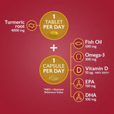 Seven Seas Omega-3 Fish Oil &amp;amp; Turmeric with Vitamin D 30 Day Duo Pack   60 per pack