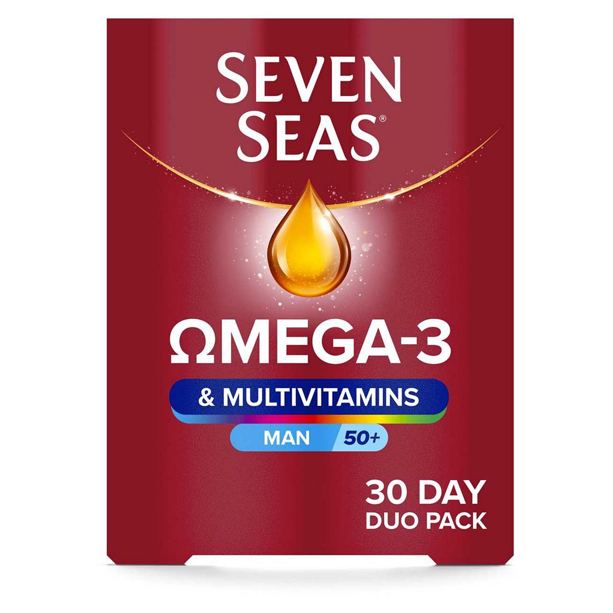 Seven Seas Omega 3 &amp;amp; Multivitamins Man 50+, 30 Day Duo Pack