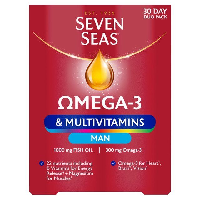 Seven Seas Omega-3 &amp;amp; Multivitamins Man   60 per pack