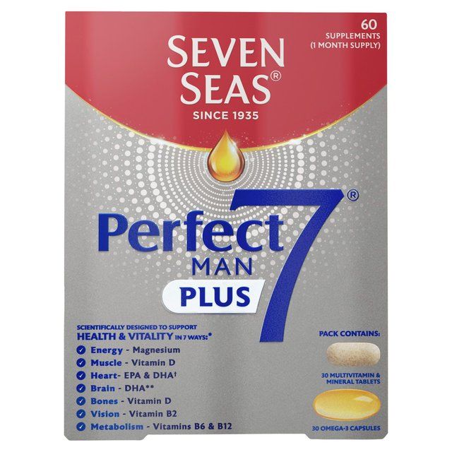 Seven Seas Perfect7 Man Plus Multivitamins &amp;amp; Omega-3 30 Day Duo Pack   30 per pack