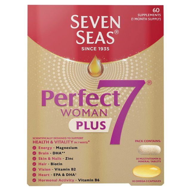 Seven Seas Perfect7 Woman Plus Multivitamins &amp;amp; Omega-3 30 Day Duo Pack   30 per pack