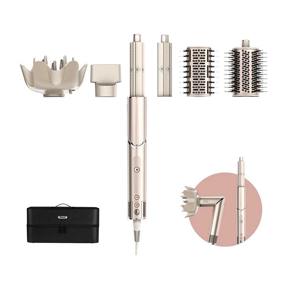 Shark FlexStyle 5-in-1 Air Styler &amp;amp; Hair Dryer with Storage Case - Stone HD440SLUK