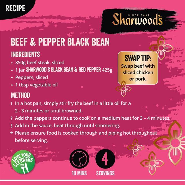 Sharwood's Stir Fry Black Bean &amp;amp; Red Pepper Cooking Sauce   425g