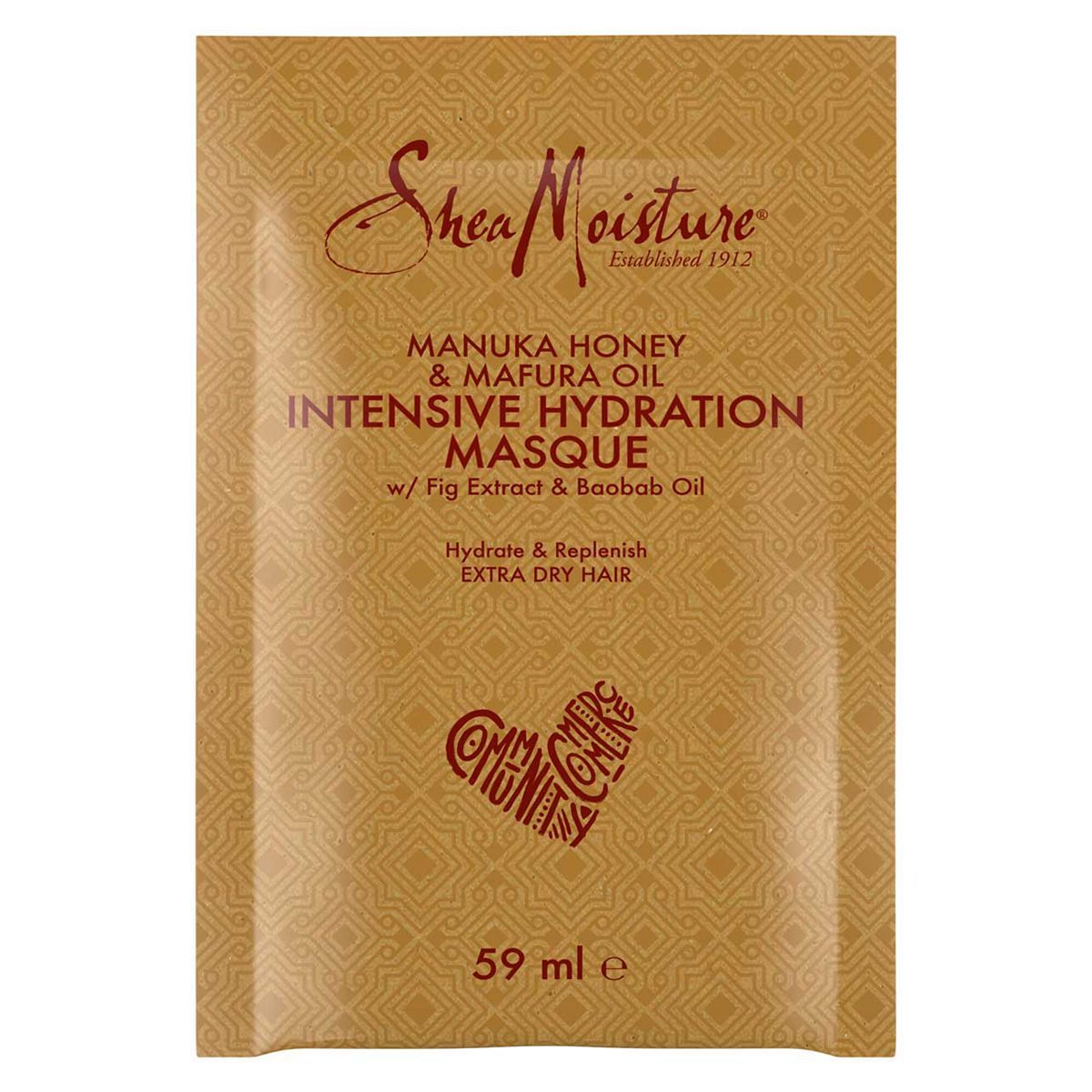 Sheamoisture Intensive Hydration Hair Masque Manuka Honey &amp;amp; Mafura Oil Sachet 59ml