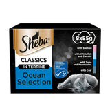 Sheba Classics Cat Food Tray Mixed Ocean Collection in Terrine 8x85g