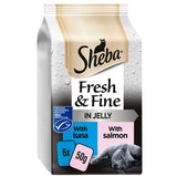 Sheba Fresh &amp;amp; Fine Adult 1+ Wet Cat Food Pouches Fish Collection in Jelly