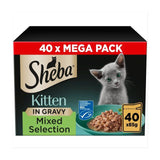 Sheba Sauce Collection Kitten Cat Pouches Mixed Selection in Gravy   40 x 85g