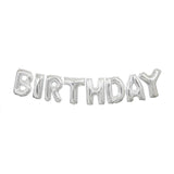 Silver Happy Birthday Balloon Banner Kit