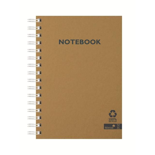 Silvine A5 Recycled Notebook Kraft Cover