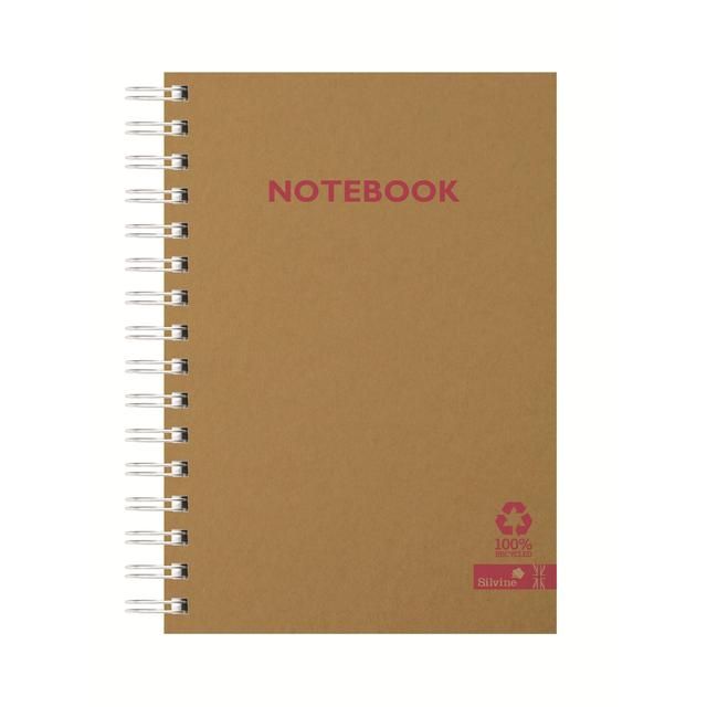 Silvine A5 Recycled Notebook Kraft Cover
