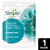 Simple Daily Skin Detox Purifying Charcoal Face Sheet Mask 21ml x1