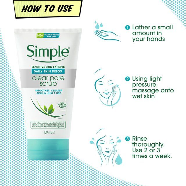 Simple Detox Clear Pore Scrub   150ml