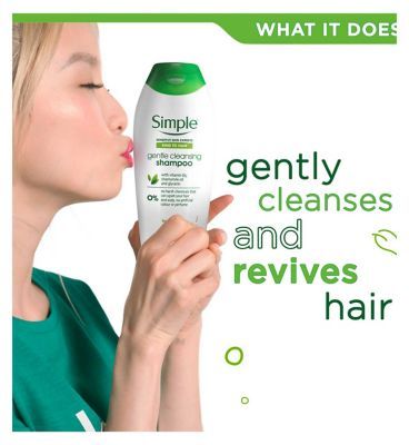 Simple Kind to Hair Gentle Cleansing Shampoo with vitamin B5, chamomile oil &amp;amp; glycerin 400ml