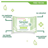 Simple Kind To Skin Cleansing Facial Wipes   7 per pack