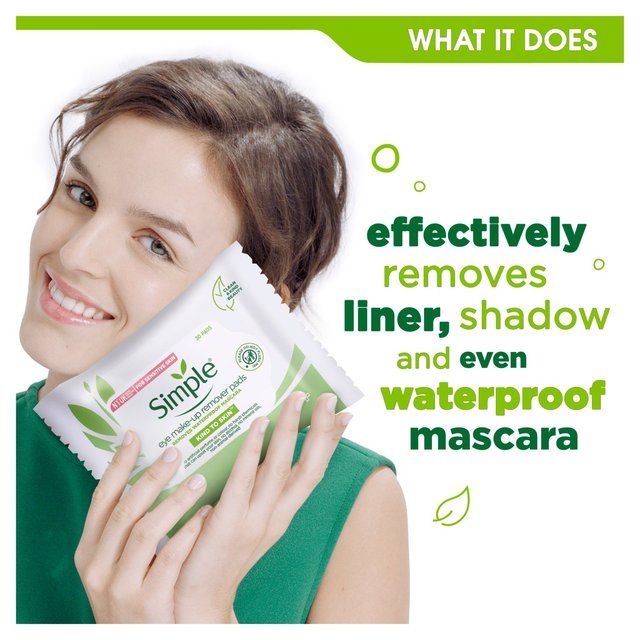 Simple Kind to Skin Eye Make Up Remover Pads   30 per pack