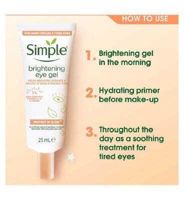 Simple Protect 'n' Glow Brightening Eye Gel 25ml