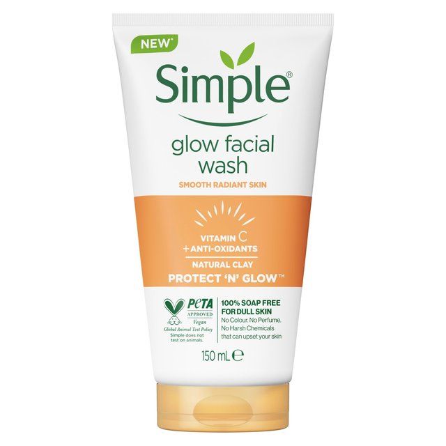 Simple Protect 'N' Glow Express Glow Clay Polish Cleanser   150ml