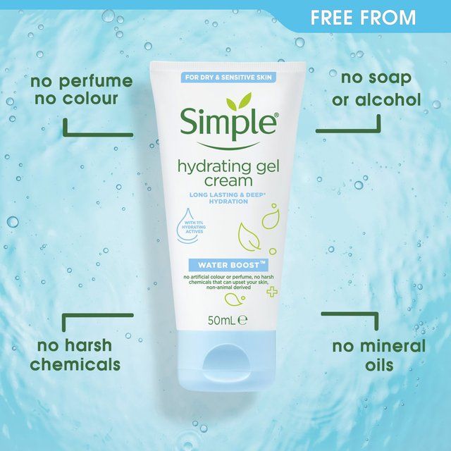 Simple Water Boost Hydrating Gel Cream   50ml
