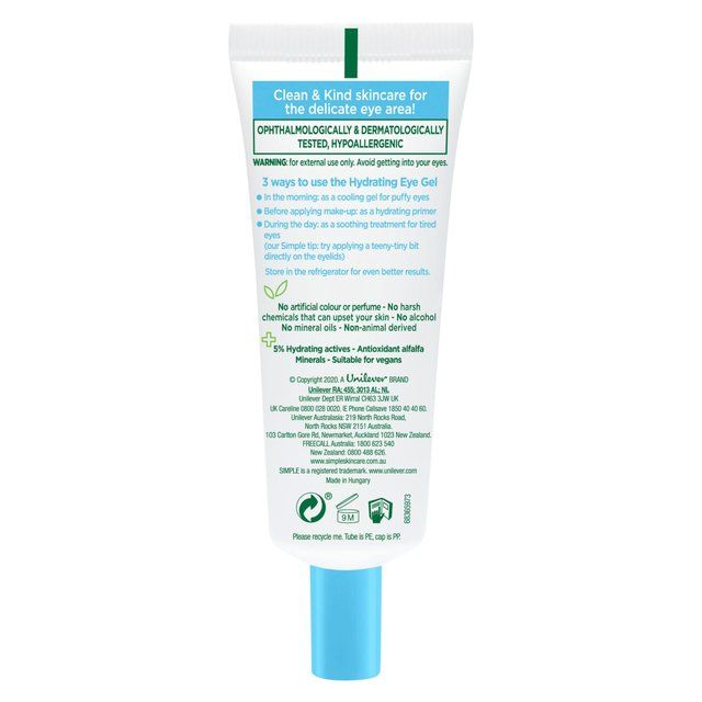 Simple Water Hydrating Eye Gel   25ml