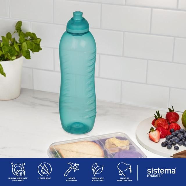 Sistema Hydrate Twist 'n' Sip Water Bottle Pink 620ml