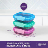 Sistema Lunch Food Storage Containers 3x200ml