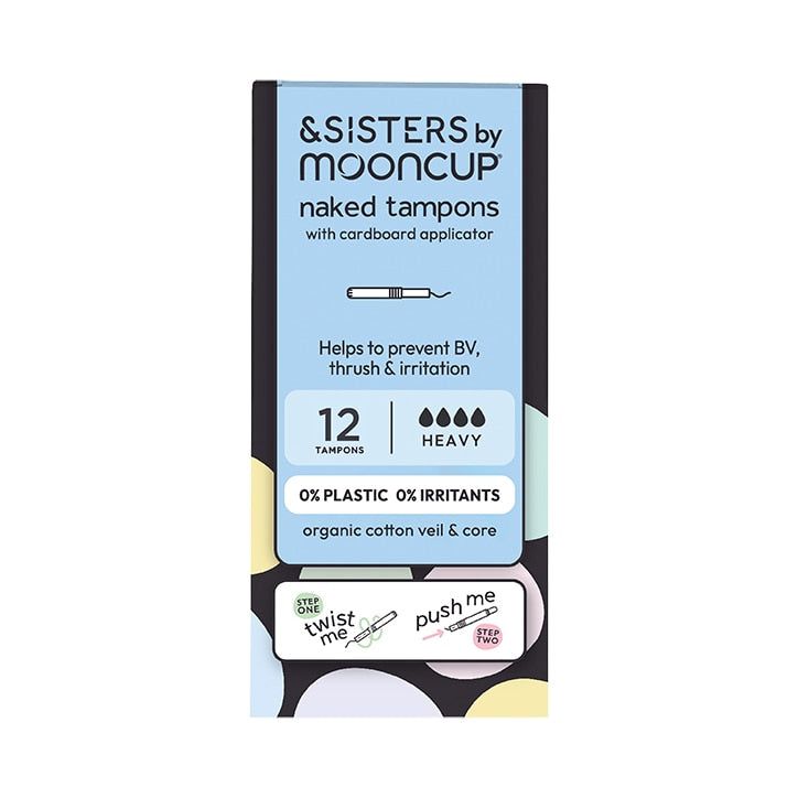 &SISTERS by Mooncup Organic Cotton Tampons with Eco Applicator - Heavy 12 Pack - McGrocer