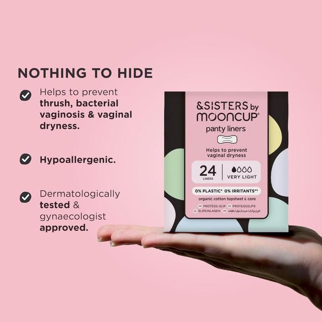 &SISTERS by Mooncup Organic Liners Toxin-free Bio-wrapped   24 per pack - McGrocer