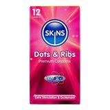 Skins Dots &amp;amp; Ribs Condoms    12 per pack