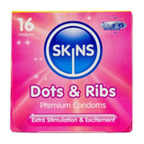 Skins Dots &amp;amp; Ribs Condoms   16 per pack