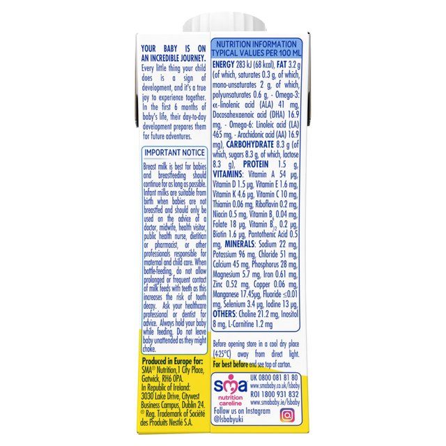 SMA Little Steps First Infant Milk From Birth   200ml