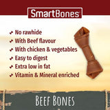 SmartBones 2 Medium Beef Rawhide Free Bone Dog Treats   158g