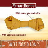 SmartBones 8 Mini Sweet Potato Rawhide Free Bones Dog Treats   128g